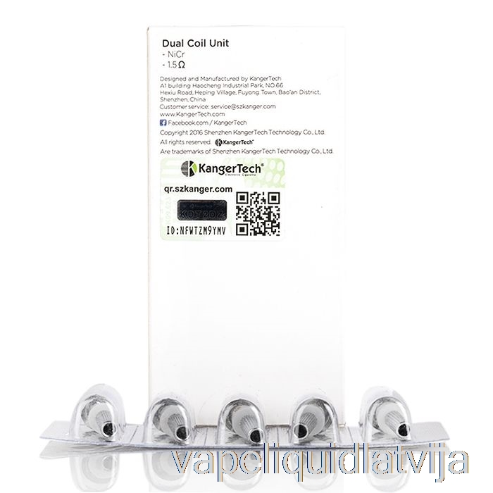 Kanger Dual Unit Rezerves Spoles 1.5ohm Spoles Vape šķidrums